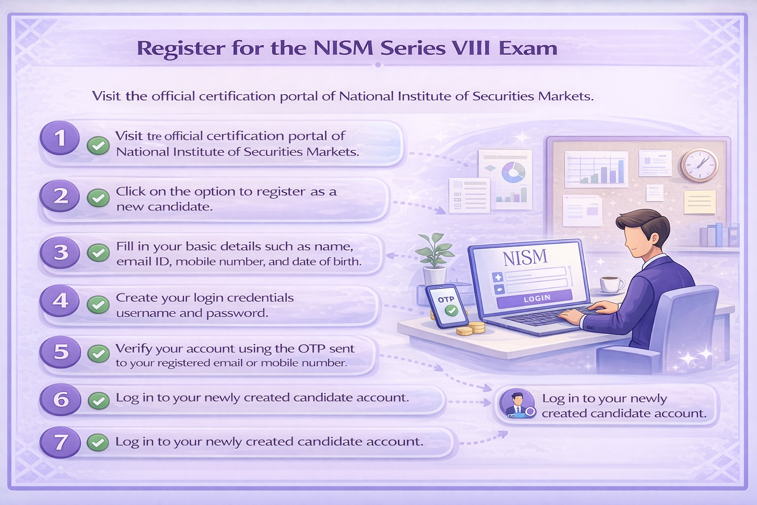 Register for the NISM Series VIII Exam Infographic